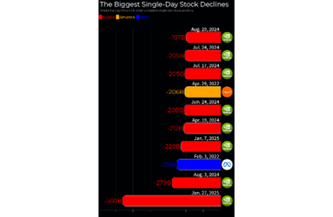 Nvidia Dominates the Biggest Single-Day Stock Declines
