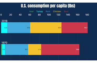 U.S Meat Consumption per Capita (Ibs)