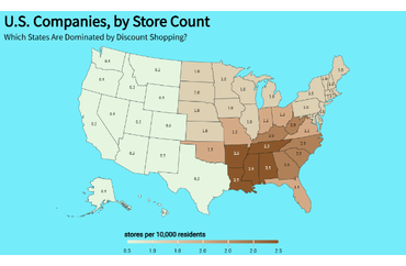 U.S. Companies, by Store Count and Discount Shopping Dominance