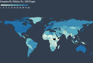 Countries By Vehicles Per 1000 People