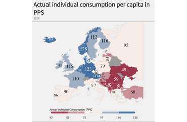 Actual Individual Consumption in Europe (2019)
